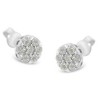 Haus of Brilliance Sterling Silver Rose-Cut Diamond Floral Cluster Stud Earring - 2 of 4