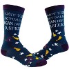 Crazy Dog Women's Why Yes Actually I Can Drive A Stick Socks Funny Halloween Party Witch Graphic Novelty Footwear - 2 of 4