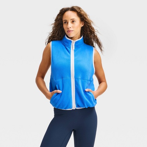 Женский жилет All In Motion Microfleece Full Zip Vest, цвет: Синий