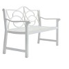 Outdoor Garden Bench Patio Seat Park Bench Armchair with Durable Metal Frame, White - ModernLuxe - 2 of 4