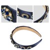 Unique Bargains Women's Bling Vintage Flowers Rhinestone Satin Wide Edge Headband 5.12"x1.18" 1pc - 3 of 4