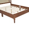 KWPZQEB Queen Size Wood Platform Bed Frame with Rattan Headboard, Wood Slat Support, No Box Spring Needed, Easy Assembly - 4 of 4