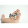 Zebra, African equines, Equidae, High Quality, Hand Painted, Rubber, Realistic, Figure, Model, Replica, Toy, Kids, Gift,    3 Inches  CWG220 B17 - 2 of 4