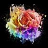 Adult Design By Humans Pride Rose Artistic Rainbow By Zedikzz Tank Top - 2 of 2