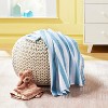 Hospital Muslin Swaddle Baby Blanket and Hat Gift Set - Blue and White Stripes - 2pk - Cloud Island™ - 2 of 4