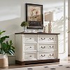 Farmhouse 6-Drawer Wooden Dresser Chest Rustic Storage Organizer for Bedroom Living Room Sturdy Durable - 4 of 4