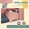 TopComfy Decorative Bookshelf Kids Bookcase Multifunctional Book Shelf Rack with Storage Drawer for Books Playroom, Pink, 40.6"*14.6"*6.5" - 3 of 4