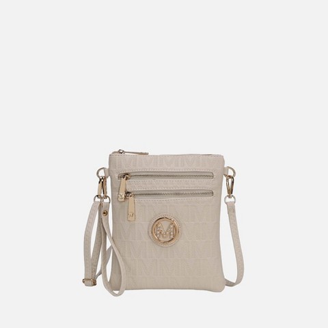 MKF Collection Andrea Milan M Signature Crossbody Bag by Mia K - Beige