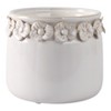 Decorative Flower Pot for Home Decor - Ceramic Indoor or Outdoor Planter with Sculpted Floral Rim - Perfect for Garden, Patio, or Room Decor - 4 of 4