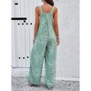One Piece Jumpsuits with Pockets Women Sleeveless Button Up Dressy Romper Casual Loose Print Outfits - 3 of 4