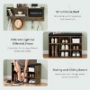 31.5" Coat Rack and Shoe Bench Set, Hall Tree with 10 Shoe Storage Cubbies, 5 Coat Hooks, Multifunctional Entryway Storage Shelves - 3 of 4