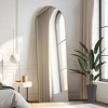 MAYEERTY Aluminum Alloy Metal Frame Arched Wall Mirror Bathroom Makeup Mirror for Bedroom Living Room Gold - 2 of 4