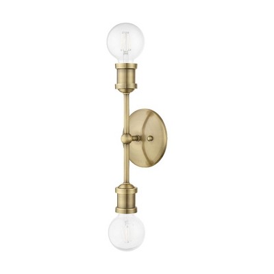 Livex Lighting Lansdale 2 - Light Vanity in  Antique Brass