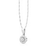 GILDED 1/2 - 1/4 Lab Grown Diamond Shaped Pendant in Sterling Silver, 18 inch Chain - 4 of 4
