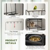 Gulches Dark Gray PawHut Bird Stand with Wheels, Parrot Stand with Perches Bird Play Stand for Indoor Outdoor Small Parrot - 3 of 4