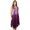 Riviera Sun Women's Ombre Tie-Dye Summer Dress with Hand-Painted Floral Design  Casual and Stylish Beachwear - 2 of 3