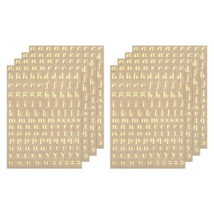 Unique Bargains 3D Mini Self-Adhesive A to Z Letter Resin Stickers 8 Sheets - 1 of 4