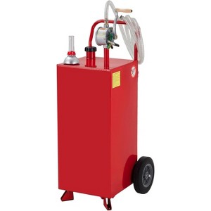 Acekool Gallon Wheeled Fuel Tank with Hand Pump - 10ft Hose for Gas, Diesel - Safe Refueling for Cars, Mowers, Boats - 1 of 4