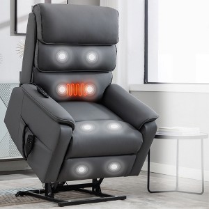 FONTOI Accent Chair with Side Pockets, Recliner Chair with Comfortable Arms and Back, Grey, 37.1"*44.5"*36.7" - 1 of 4