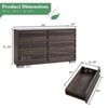 AMERLIFE 6 Drawer Dresser, Farmhouse 54" Wide Chest of Drawers with Slat Handles - 2 of 4