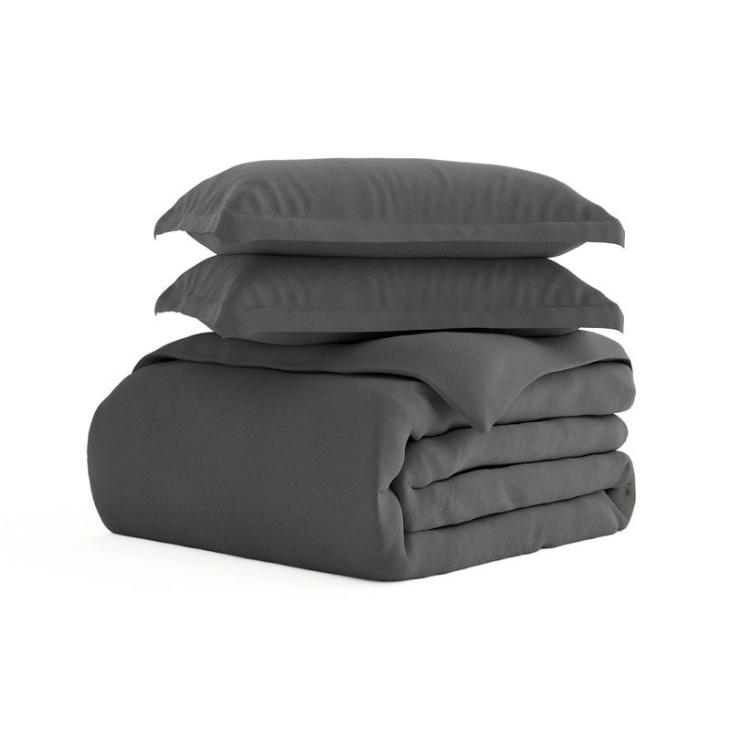 3 Piece Duvet Cover & Shams Set - Soft and Breathable, Double Brushed Microfiber, Wrinkle Free - Becky Cameron, 4 of 14