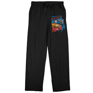 Justice League Group Pose Men's Black Sleep Pajama Pants - 1 of 2