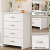 SKONYON Dresser with 4 Drawers Vertical Wooden Dresser Storage Organizer for Bedroom - 4 of 4