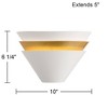 360 Lighting Misty 6 1/4" High White and Gold Leaf LED Wall Sconce Set of 2 - 4 of 4