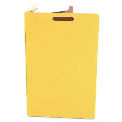 UNIVERSAL Pressboard Classification Folders Legal Four-Section Yellow 10/Box 10214