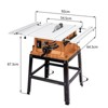 10 Inch Table Saw - Tablesaw with Table Saw Stand & Protective Cover, 36x25 Inch Surface ForTable Saw, Adjustable Depth for Woodwor - 2 of 4
