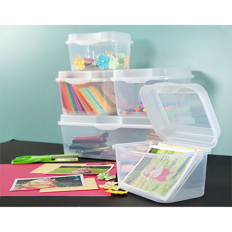 Sterilite Modular Plastic FlipTop Hinged Storage Box Container with Latching Lid for Home, Office, Workspace, and Classroom Organization, 6 of 8