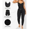 SHAPELLX Jumpsuits for Women Tummy Control One Piece Outfit Yoga Athletic Rompers Sleeveless Bodycon Shapewear—Black 38 - 3 of 3