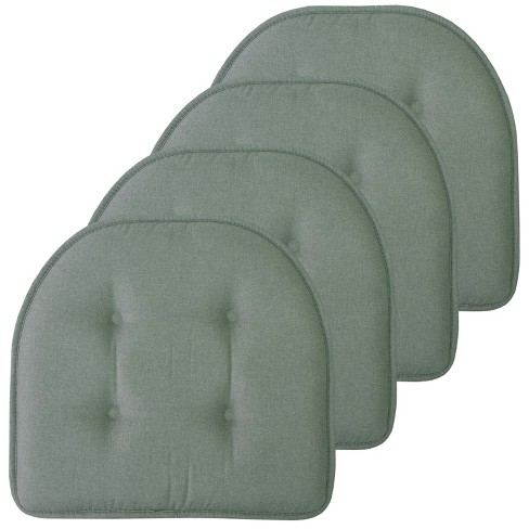 Sweet Home Collection Solid Color U Shaped Memory Foam 17 X 16 Chair  Cushions, Light Gray, 4 Pack : Target