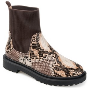 Journee Collection Womens Sabriel Pull On Block Heel Booties - 1 of 4