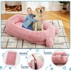 Human Dog Bed for Adult 71''x45''x12'', Comfy Large Human Dog Bed with Blanket, Storage Pockets, Portable Handle & Removable Cover - 2 of 4