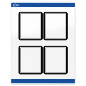 Avery 4" x 3-1/3" Labels, Double Black Border, 40 ct - 1 of 4