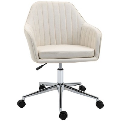 Kumasinova Mid-Back Home Office Chair,Swivel Desk Chair Task Chair with Tub Shape Desig for Living Room,Bedroom,Study Room