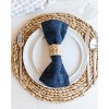 Slickblue Napkin Rings Set of 4, Water Hyacinth Woven Table Accents for Everyday or Holiday Dining - 4 of 4