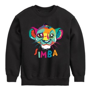 Boys' - Disney - Colorful Simba Graphic Long Sleeve Fleece Sweatshirt - 1 of 4
