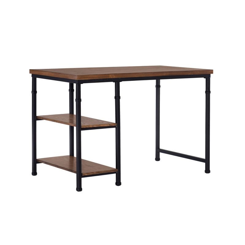 Austin Industrial 2 Shelf Desk Brown - Linon, 5 of 11