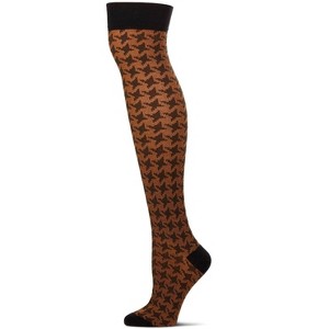 Memoi Houndstooth Over The Knee Warm Socks - 1 of 3