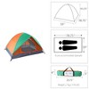 FURNIinspire Camping Tents 2 Person Dome Camping Tent With Double Door, Orange And Green Family Outdoor Tent, Multicolored, 78.75"*59"*43.25" - 3 of 4