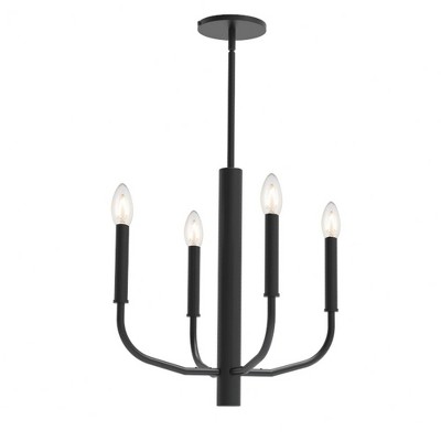 Dainolite Eleanor 4 - Light Chandelier in  Matte Black