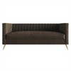 Home Design Weiss Velvet Square Arm Sofa - 3 of 4