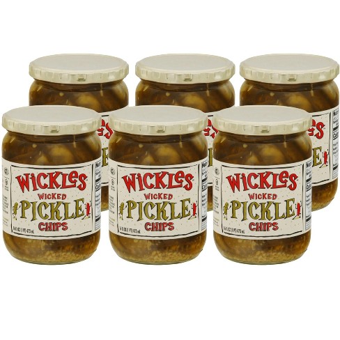 Wickles Wicked Pickle Chips - Case of 6/16 oz