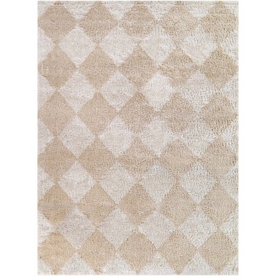 Balta Rugs Checkered Plush Area Rug Gray