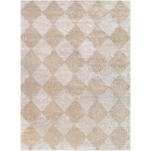 Balta Rugs Checkered Plush Area Rug Gray - 1 of 4