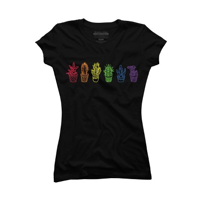 Adult Design By Humans Cactus Lover Succulent Rainbow Pride Garden By Avocato T-Shirt