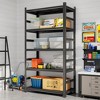 Kumasinova 5 Tier Heavy Duty Metal Storage Shelves,Adjustabl Shelving Unit Storage Rack for Garage Kitchen Bedroom Living Room,Black - 2 of 4