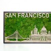 SEVOBAL Wall Art San Francisco Moss City Silhouette Metal Art for Chic Modern Home Indoor Interior Space Decor, Green, 36.3"*18"*4" - 4 of 4
